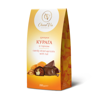 Marhuľové cukríky s vlašskými orechmi 200 g.